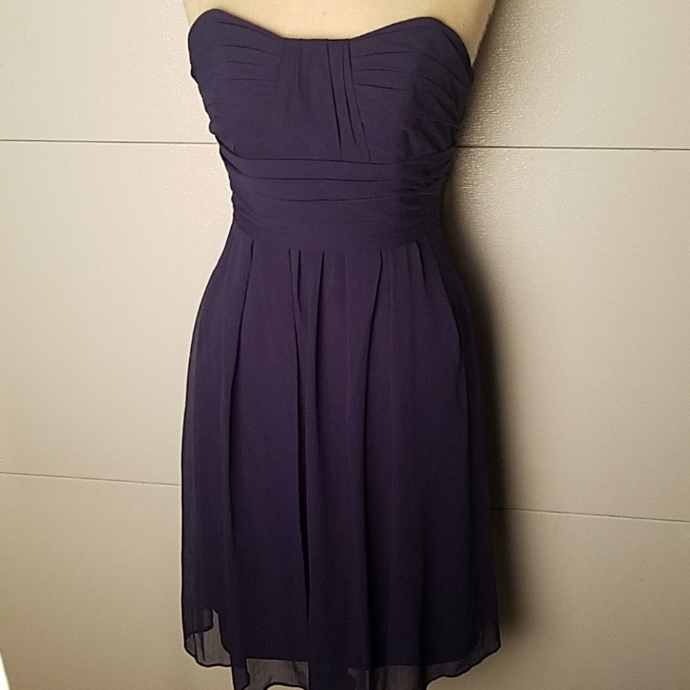 Priscilla of Boston Navy Blue Strapless Dress 2